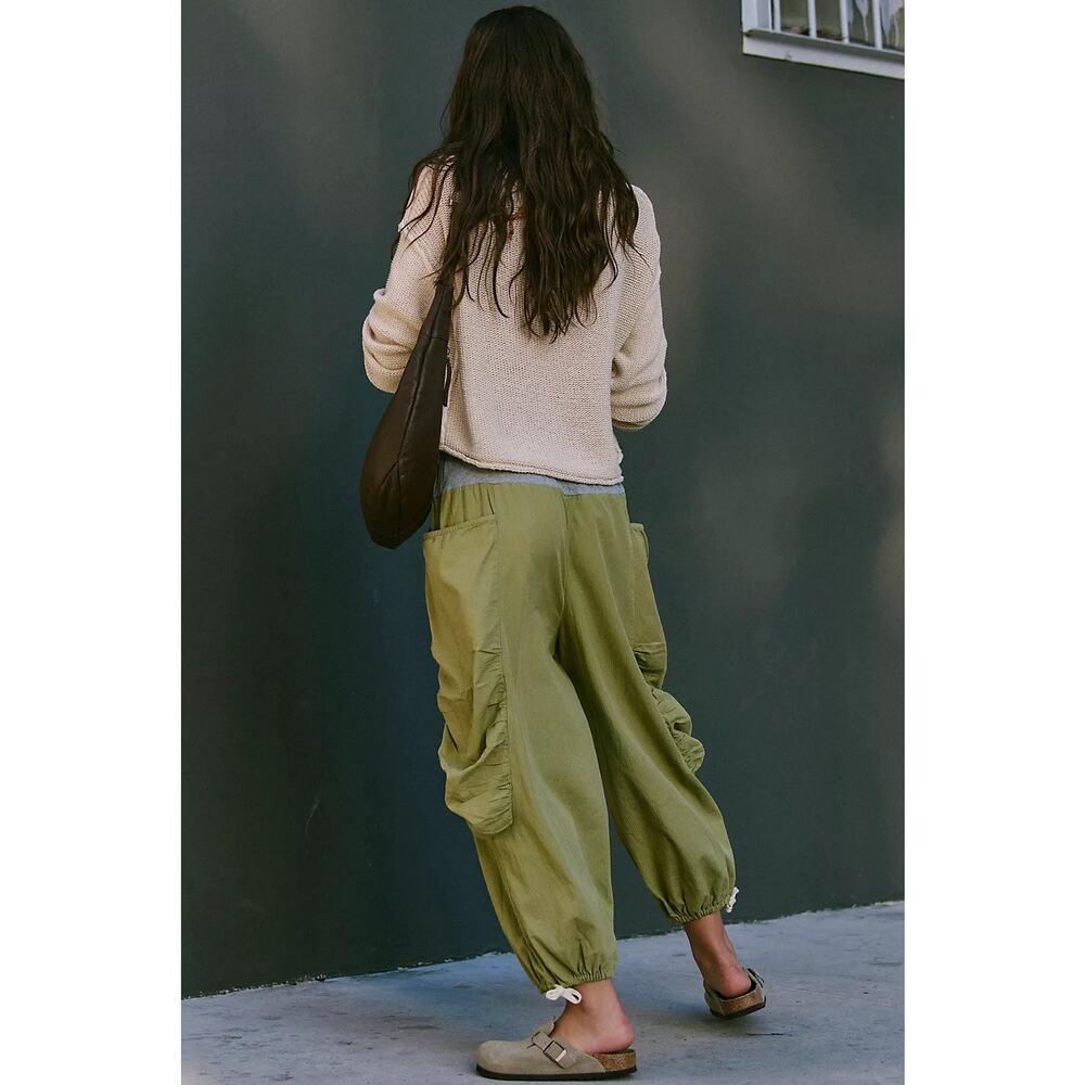 Free People Free-est Heather Pant Wide Leg Jogger Silhouette Size Large NWT - Picture 2 of 7